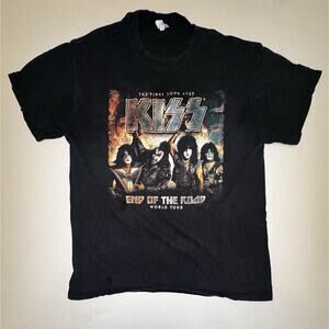 Kiss End of the Road Tour Shirt Concert Band Rock Mens Size Small Double Sided